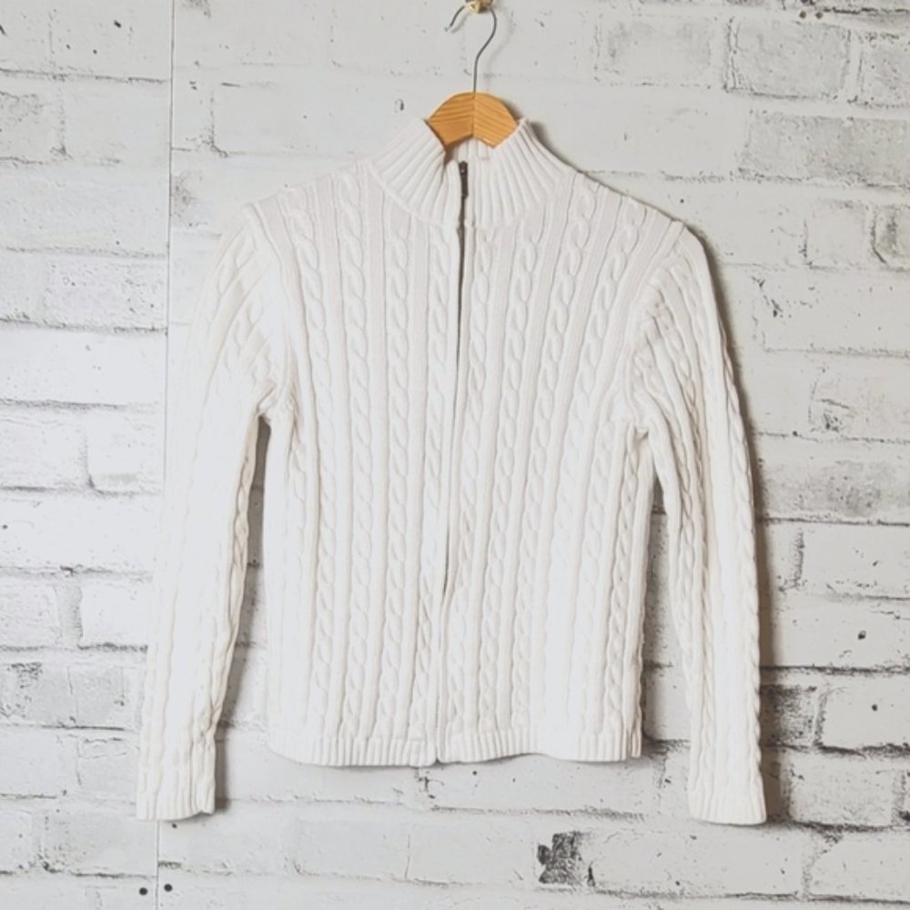 L.L.Bean Knitted Zip-Up Cardigan Sweater